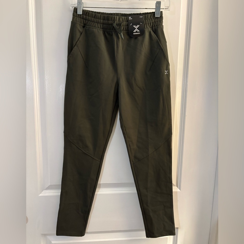 Boy’s Xersion Olive Green Performance Jogger Pants Sz Med 10/12 NWT